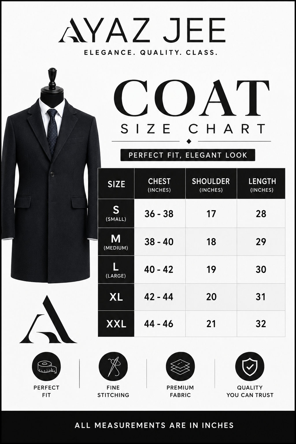 Men’s Classic Jet Black 3-Piece Formal Suit Set (Jacket + Waistcoat + Trousers)
