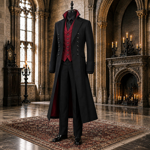 luxury red & black custom outfit