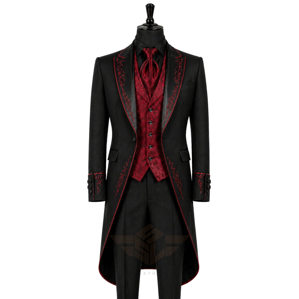 custom red & black outfit