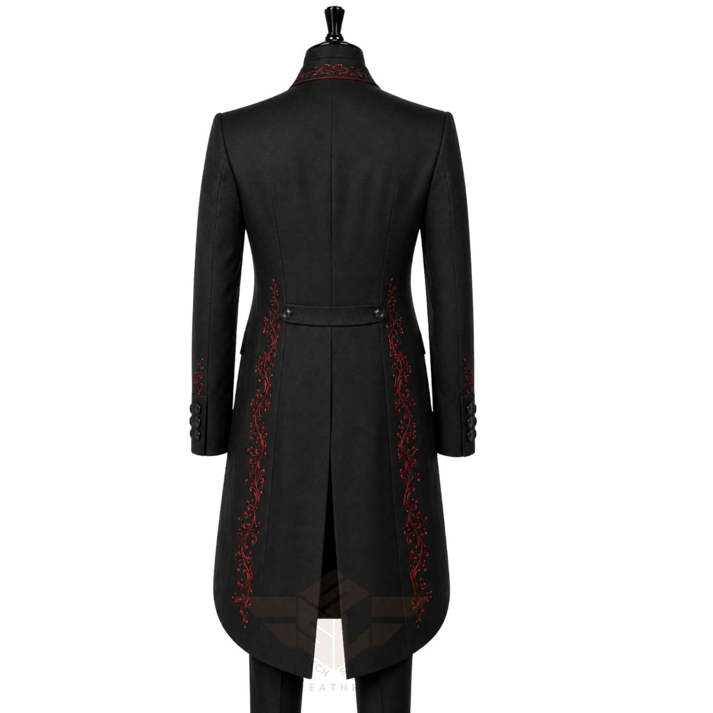 custom red & black outfit